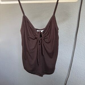 Urban Outfitters Chocolate Brown Camisole with Tie Front